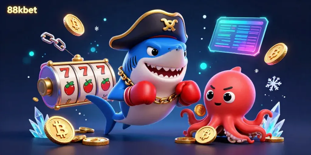 Engage with the fun side of online gaming at 88kbet, where cartoon characters explore slots and crypto.