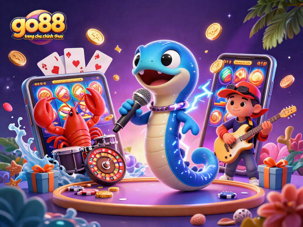 Experience the excitement of go88 trang chu chinh thuc with vibrant casino elements and dynamic characters.