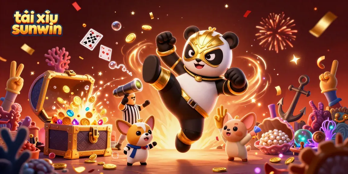 Experience the thrilling world of tài xỉu sunwin with intense action and dynamic gaming elements in this vibrant illustration.