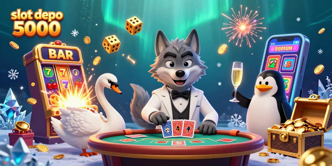 Experience thrilling gameplay at slot depo 5000 with vibrant casino scenes and exciting jackpots.