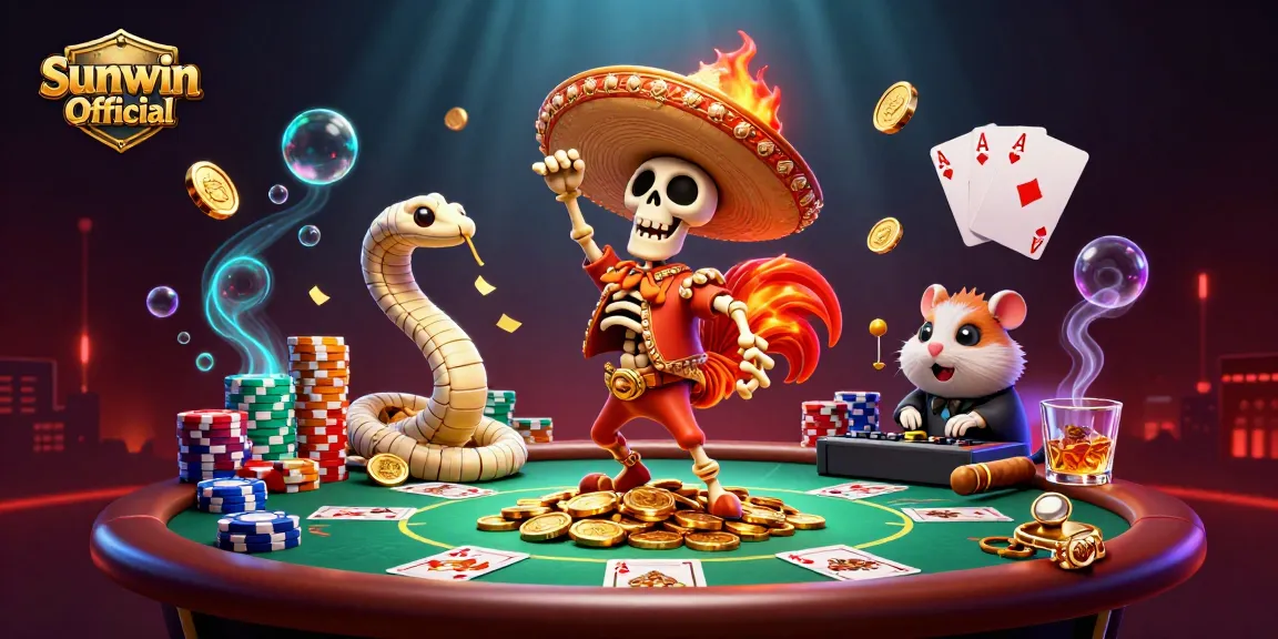 Sunwin Official features thrilling victory dance elements in a vibrant casino scene packed with excitement.